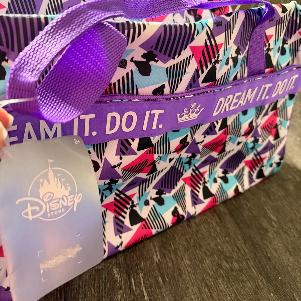 Disney Store Duffel Bag Kids Purple Princess Silhouette Dream It Do It Travel